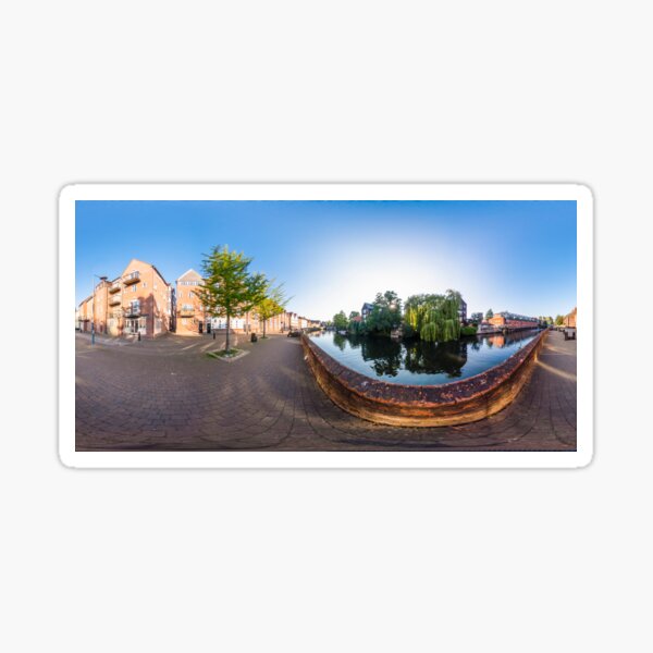 360 degree panorama of Quayside Norwich Sticker