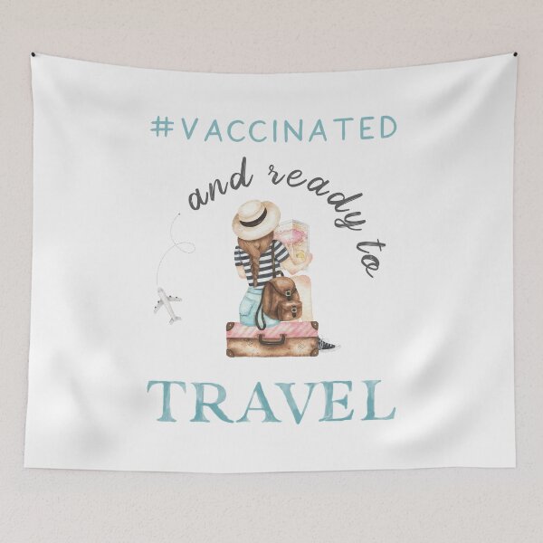 Item preview, Vaccinated And Ready To Travel Girl designed and sold by Teelightful.