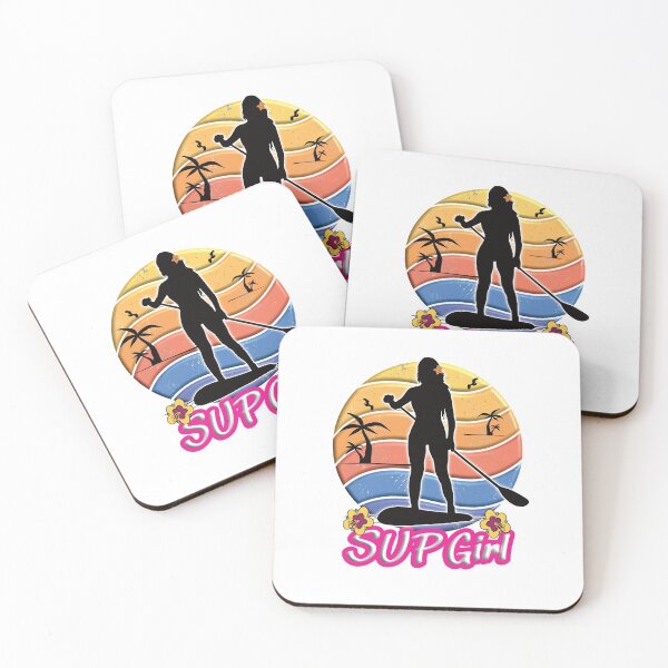 Item preview, SUP girl paddling paddle board stand up paddling designed and sold by Momentfaenger.