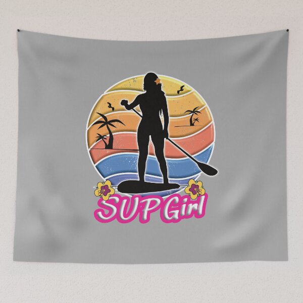Item preview, SUP girl paddling paddle board stand up paddling designed and sold by Momentfaenger.