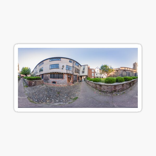 360 degree panorama of Tombland Alley, Norwich Sticker