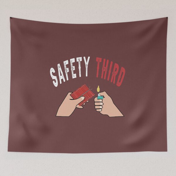 Item preview, fireworks Safety Third shirt, safety third mask, safety third sticker designed and sold by AMZBlacKStore.