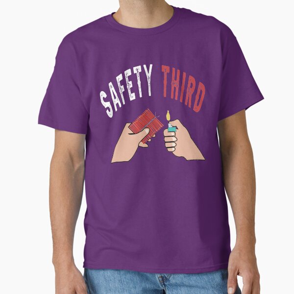 Artikel-Vorschau von Feuerwerk Safety Third Shirt, Safety Third Maske, Safety Third Aufkleber, designt und verkauft von AMZBlacKStore.