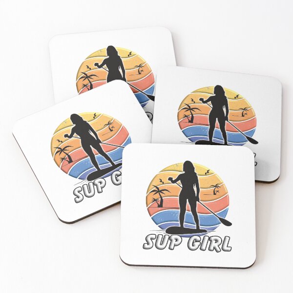 Item preview, SUP girl paddling paddle board stand up paddling designed and sold by Momentfaenger.