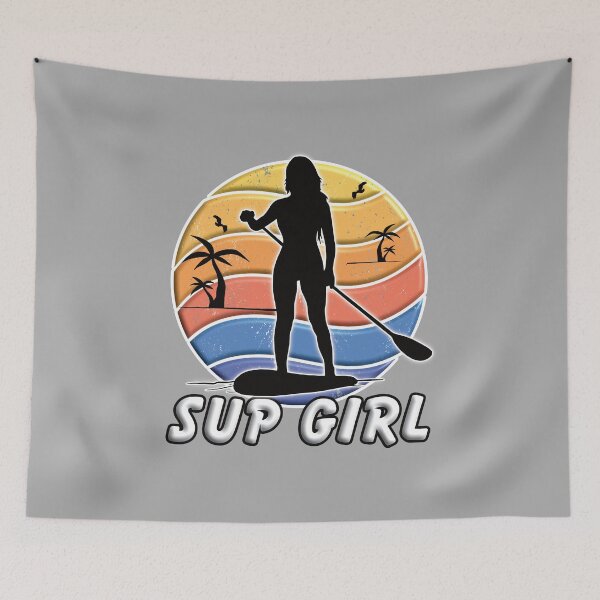 Item preview, SUP girl paddling paddle board stand up paddling designed and sold by Momentfaenger.