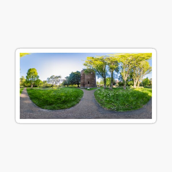 360 degree panorama of Cow Tower, Norwich Sticker