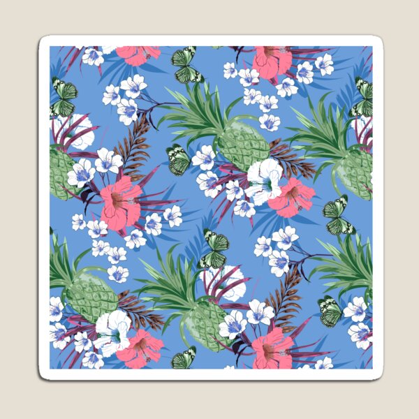 Item preview, Colorful Tropical Blue Hibiscus Flowers Butterfly designed and sold by RiseAlex.