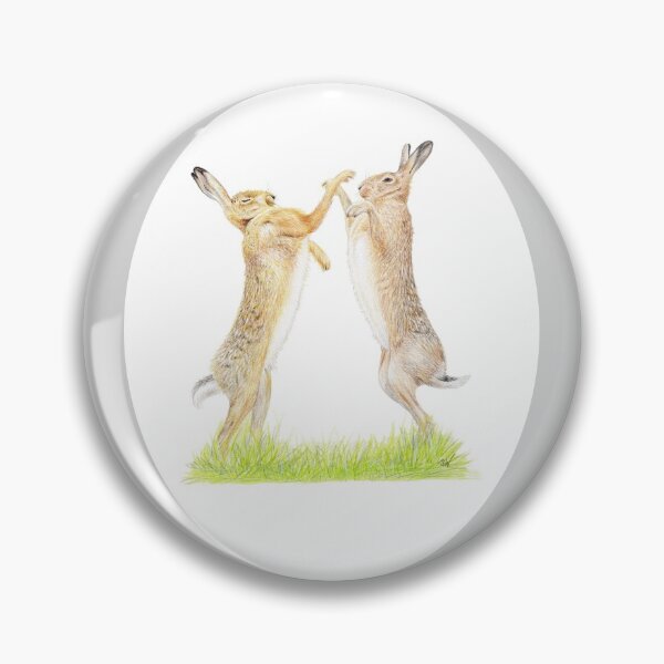 Item preview, Boxing Hares Drawing (grey) designed and sold by SandraWarmerdam.