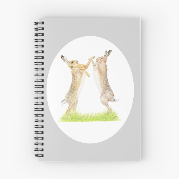 Item preview, Boxing Hares Drawing (grey) designed and sold by SandraWarmerdam.