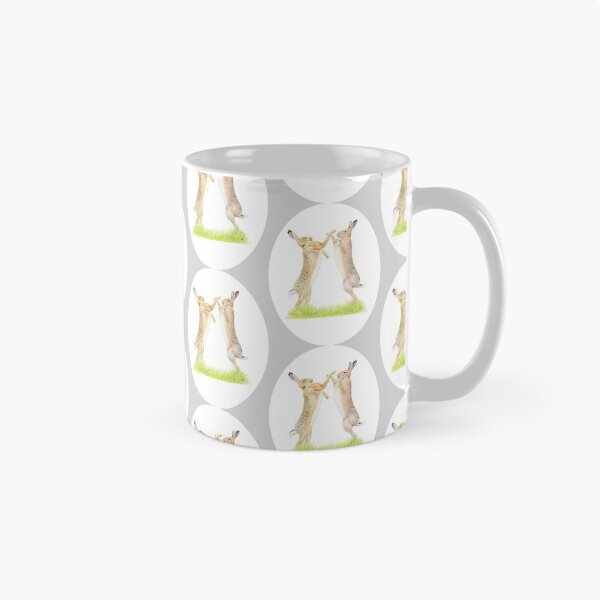 Item preview, Boxing Hares Drawing (grey) designed and sold by SandraWarmerdam.