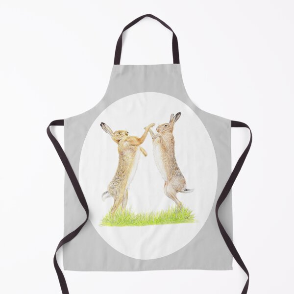 Item preview, Boxing Hares Drawing (grey) designed and sold by SandraWarmerdam.