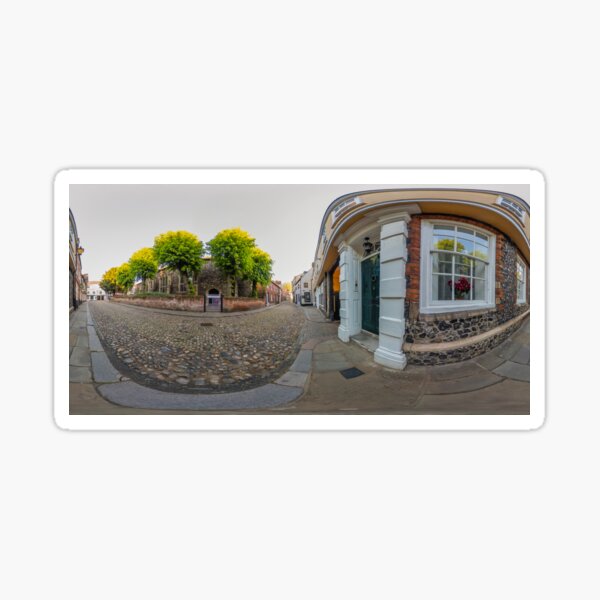 360 degree panorama of Elm Hill, Norwich Sticker