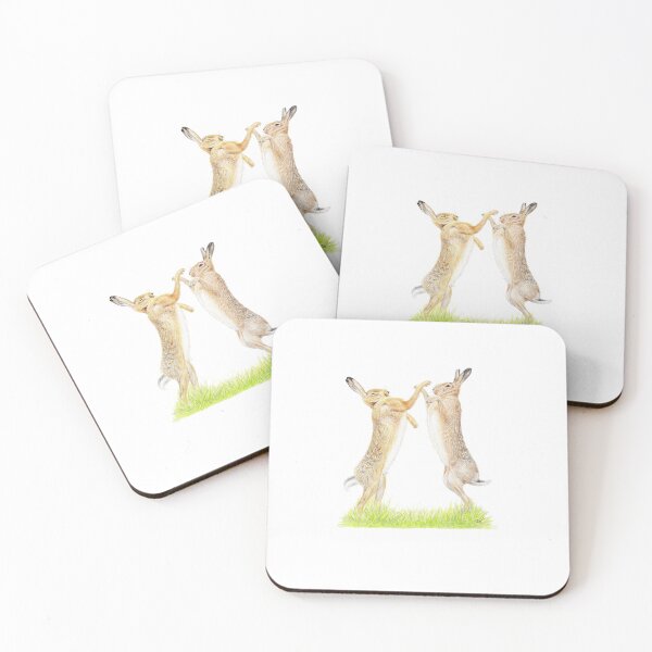 Item preview, Boxing Hares Drawing designed and sold by SandraWarmerdam.