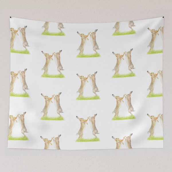 Item preview, Boxing Hares Drawing designed and sold by SandraWarmerdam.