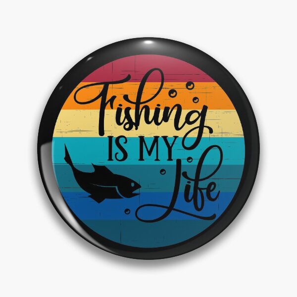 Item preview, Fishing Is My Life Retro Striped Sunset designed and sold by Zurickdesigns.