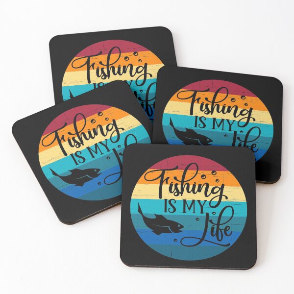 Item preview, Fishing Is My Life Retro Striped Sunset designed and sold by Zurickdesigns.