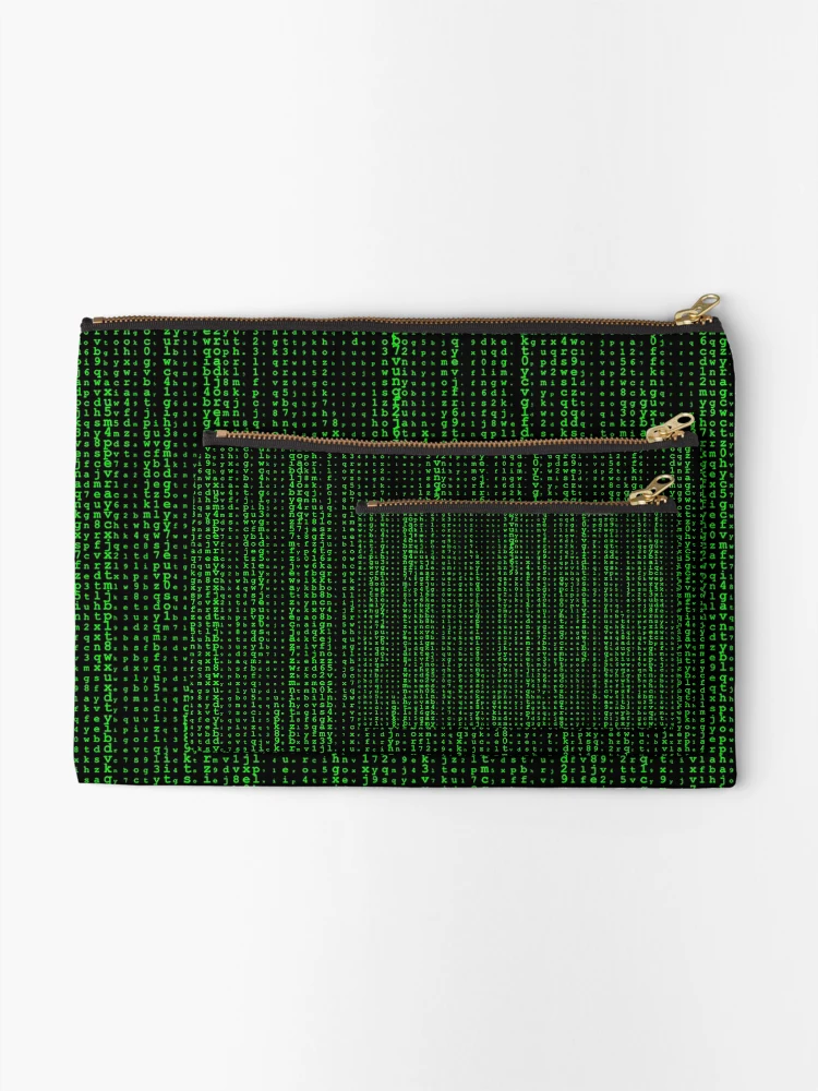 Thumbnail 2 of 4, Zipper Pouch, Matrix Code Abstract Pattern Designs designed and sold by SeventhGate.