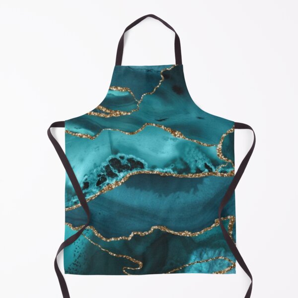 Item preview, Luxurious Turquoise Blue and Gold Shimmer Agate designed and sold by aartidote.