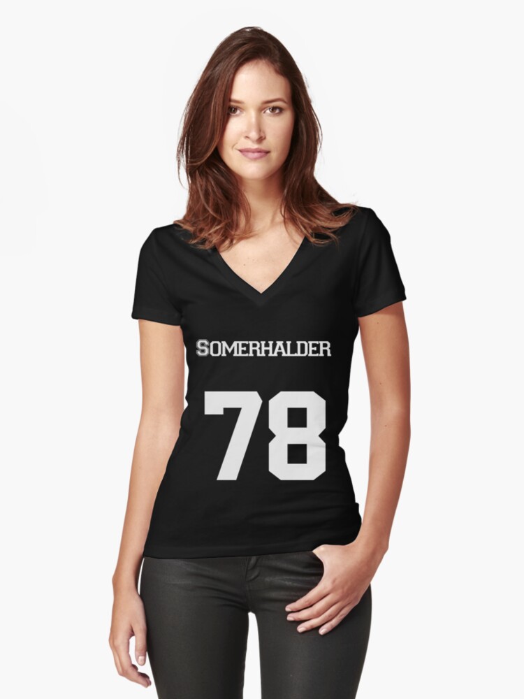 Download "Ian Somerhalder" Women's Fitted V-Neck T-Shirt by ...