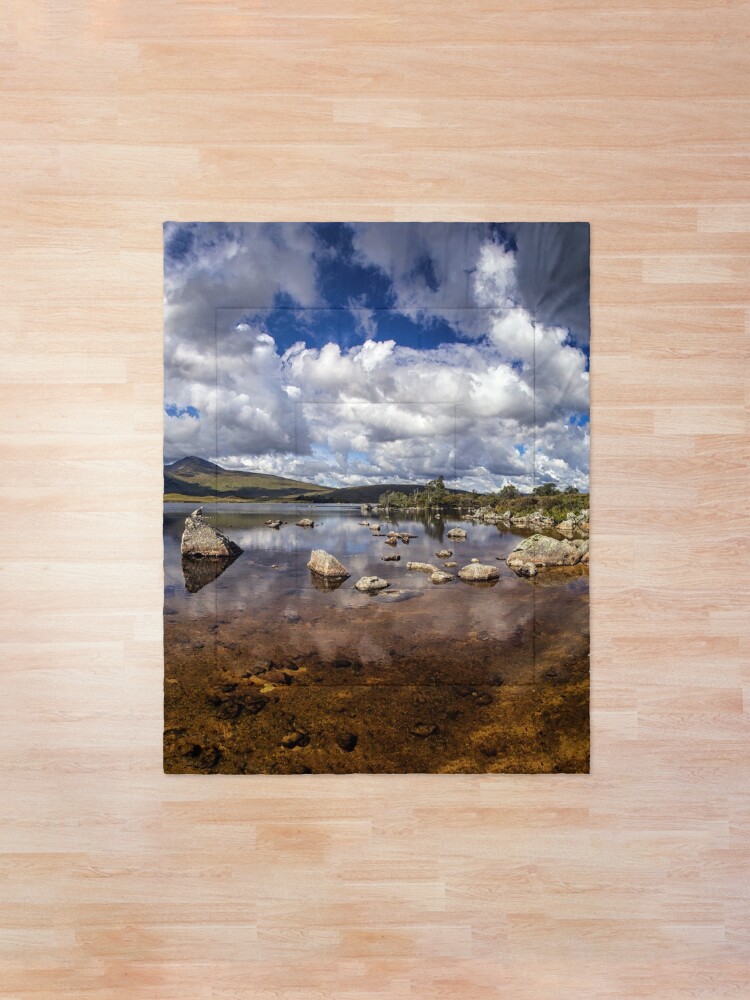 Alternative Ansicht von Rannoch Moor Panorama Tagesdecke