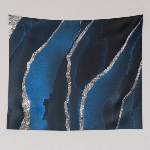Item preview, Luxurious Navy Blue and Silver Shimmer  designed and sold by aartidote.