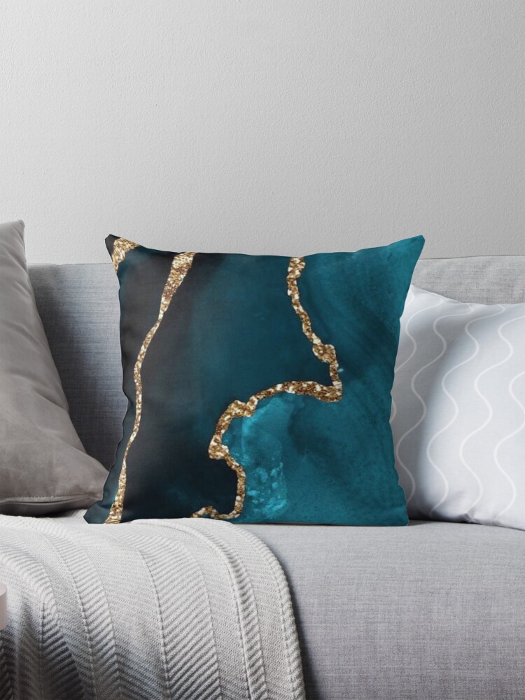 Navy and turquoise throw pillows hotsell