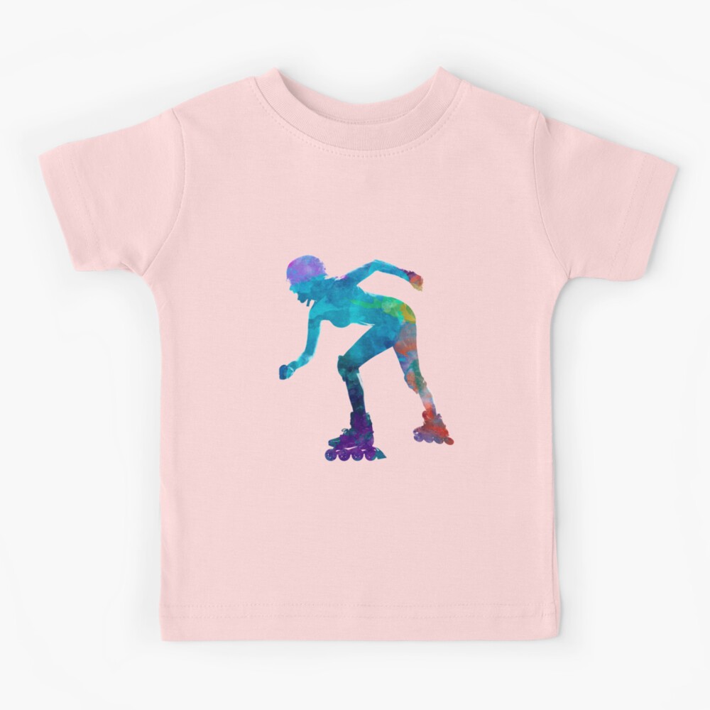Woman in roller skates 10 | Sale in Redbubble by Kids T-Shirt paulrommer watercolor\