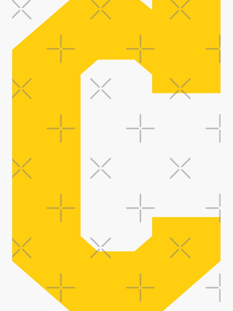 "Alphabet, Yellow C, Sports letter C" Sticker for Sale by TheCultStuff