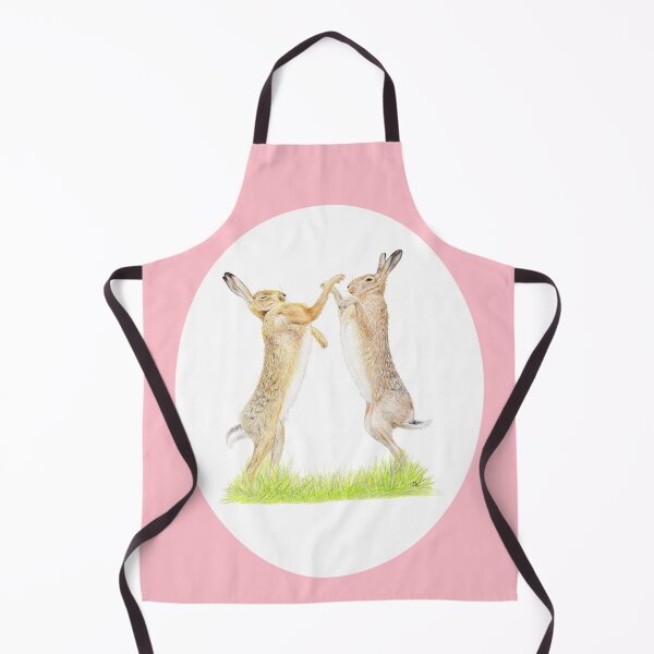 Item preview, Boxing Hares Drawing (pink) designed and sold by SandraWarmerdam.