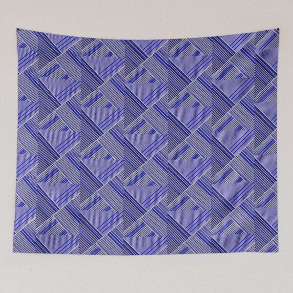 Item preview, PURPLE AND BLUE geometric lined patchwork digital trends  designed and sold by THE AMERICAN TEEVANGELIST.