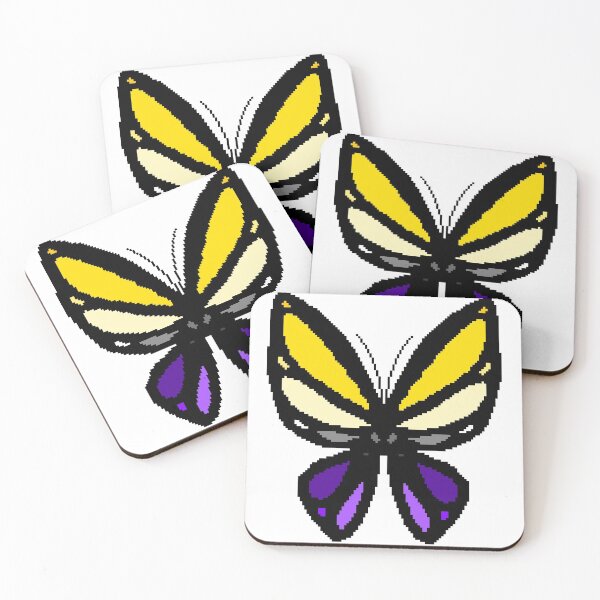 Item preview, Butterfly flag non binary ??⚪⚫? designed and sold by Shindakimochi.