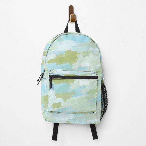 Item preview, Seamless, artistic pattern, strokes of green, white and blue paint. designed and sold by UVI-CA.