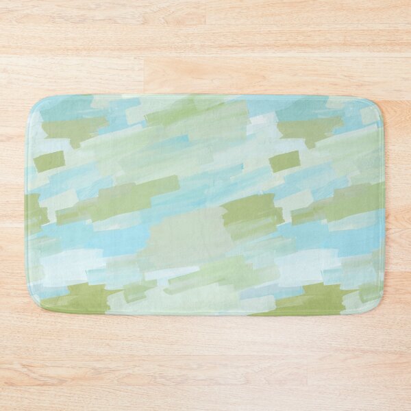 Item preview, Seamless, artistic pattern, strokes of green, white and blue paint. designed and sold by UVI-CA.