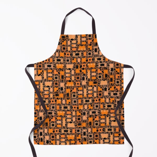 Item preview, Geometric, Pattern, Shapes, Lines, Modern, Abstract, Art, Shocking - Orange on Black designed and sold by LucidLounger.