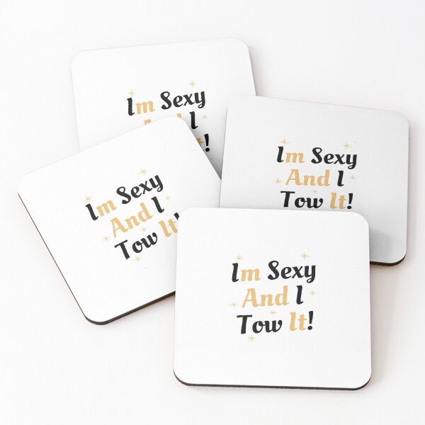 Item preview, "Im Sexy And I Tow It" with golden stars designed and sold by Wild Shirt Studio.