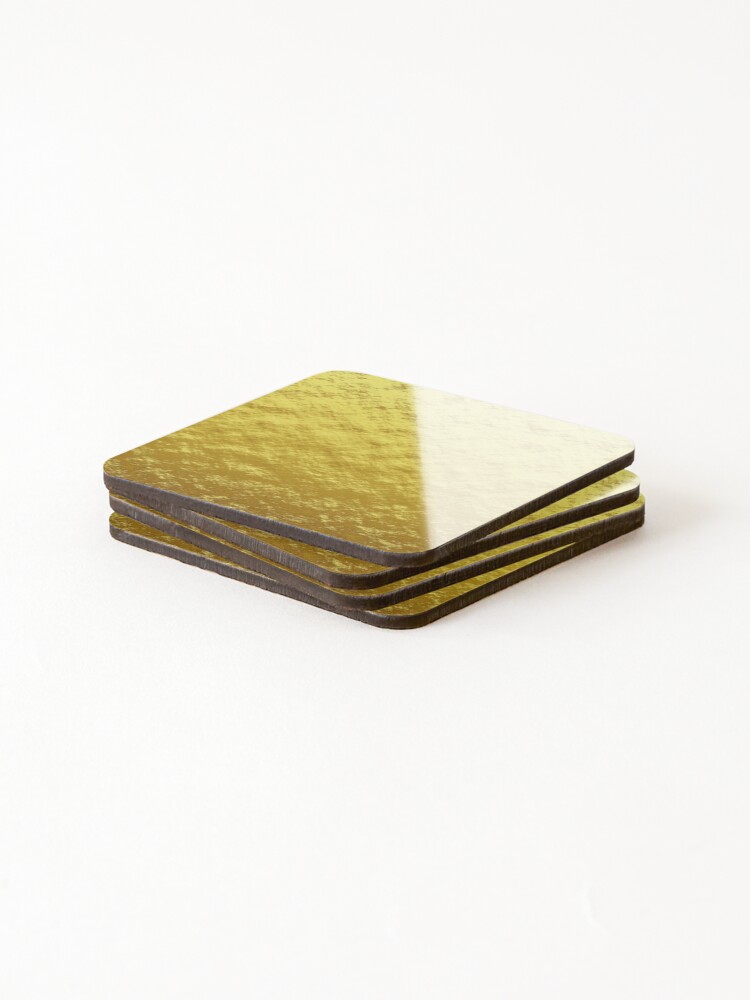 Thumbnail 4 of 5, Coasters (Set of 4), Gold Abstract Pattern Designs designed and sold by SeventhGate.