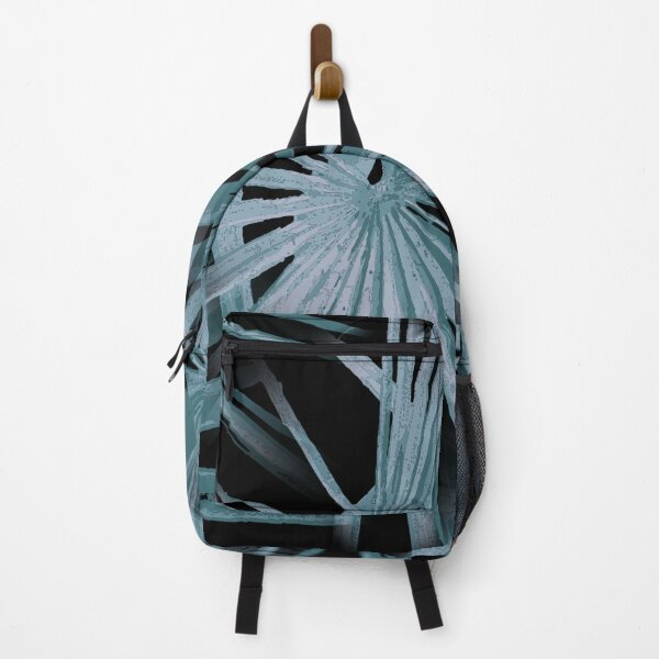 Item preview, Aqua On Black Tropical Vibes Beach Palmtree Vector designed and sold by taiche.