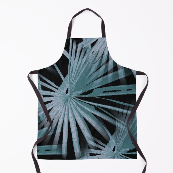 Item preview, Aqua On Black Tropical Vibes Beach Palmtree Vector designed and sold by taiche.