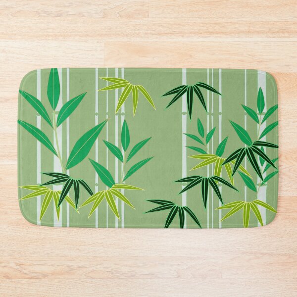 Item preview, Bamboo Forest Leaf Pattern with Shades of Green  designed and sold by PrettyLittlePic.