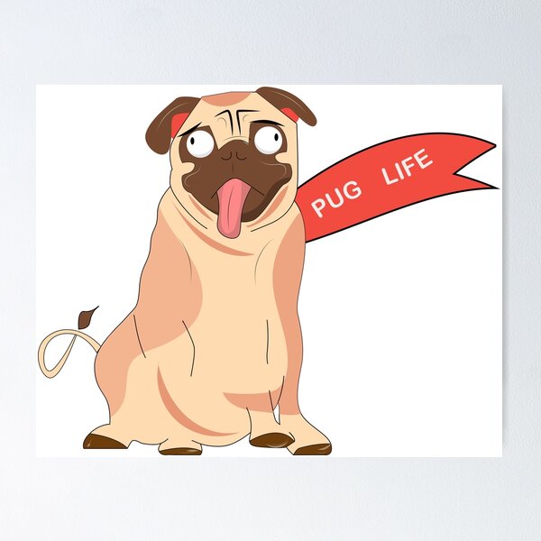 Item preview, pug life t-shirt | pug life dog art  designed and sold by KARTICK DUTTA.