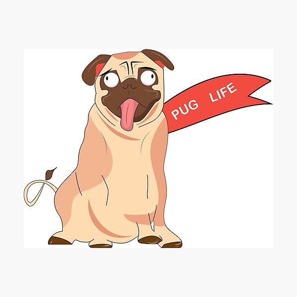 Item preview, pug life t-shirt | pug life dog art  designed and sold by KARTICK DUTTA.