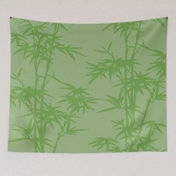 Item preview, Green Bamboo Forest Leaf Pattern  designed and sold by PrettyLittlePic.