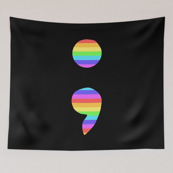 Item preview, Semicolon Pride designed and sold by SparkSnaps.
