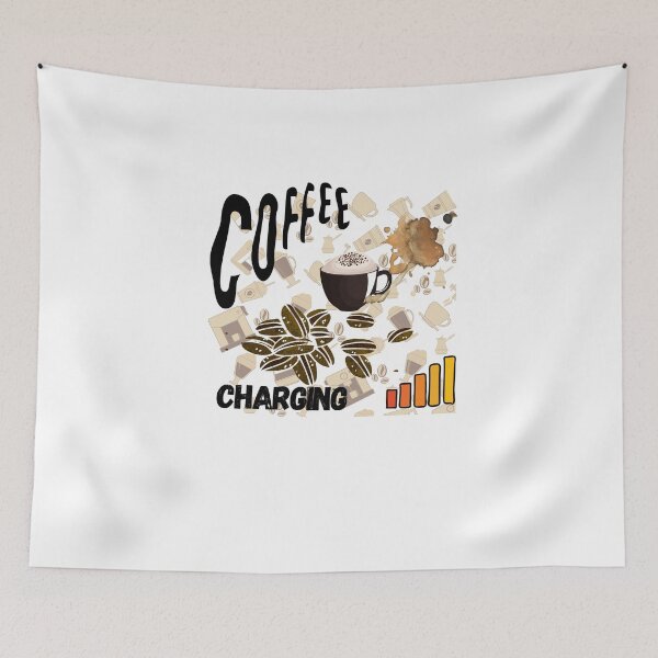 Item preview, Coffee Charging T Shirt designed and sold by Martimad.
