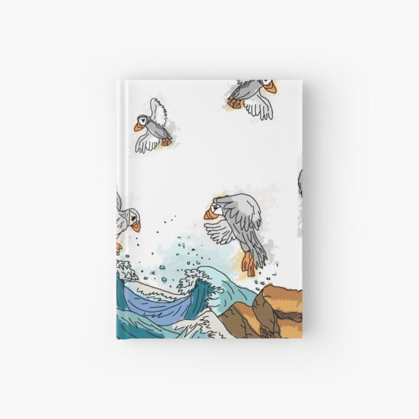 Puffins on the Sea // Alba Hardcover Journal