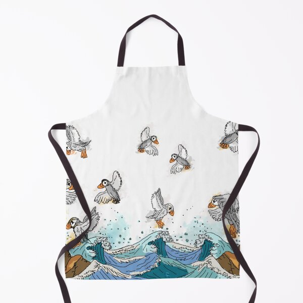 Item preview, Puffins on the Sea // Alba designed and sold by Lunaticrafts.