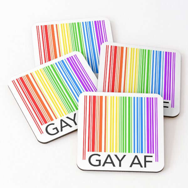 Item preview, GAY AF - Pride Rainbow Flag Barcode designed and sold by Thelittlelord.