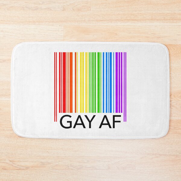 Item preview, GAY AF - Pride Rainbow Flag Barcode designed and sold by Thelittlelord.