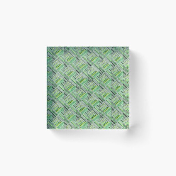 Item preview, GREEN geometric lined patchwork digital trends  designed and sold by THE AMERICAN TEEVANGELIST.