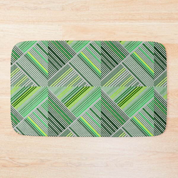 Item preview, GREEN geometric lined patchwork digital trends  designed and sold by THE AMERICAN TEEVANGELIST.